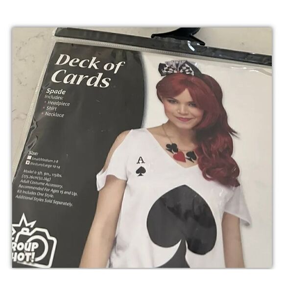 Ace of Spades women’s Fun World costume size medium large 10-14 Halloween NWT - Picture 3 of 7